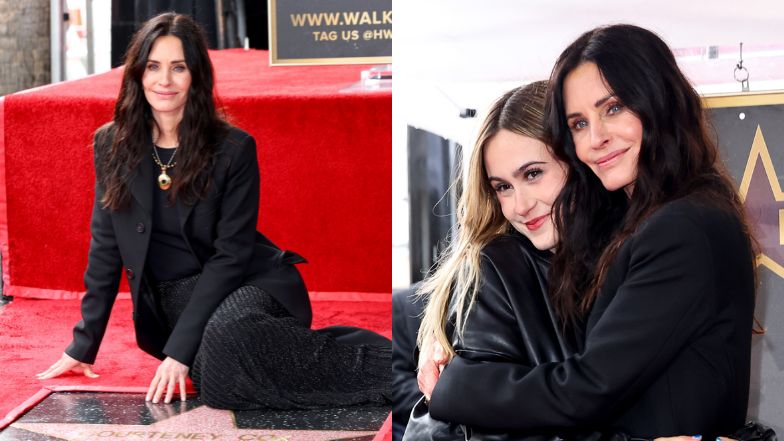 Courteney Cox odsłoniła gwiazdę w Alei Sław! Towarzyszyli jej najbliżsi i ekipa z "Przyjaciół" (ZDJĘCIA)