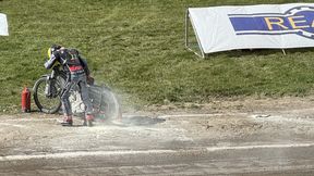 Żużel. Chwile grozy w Opolu. Motocykl stanął w płomieniach