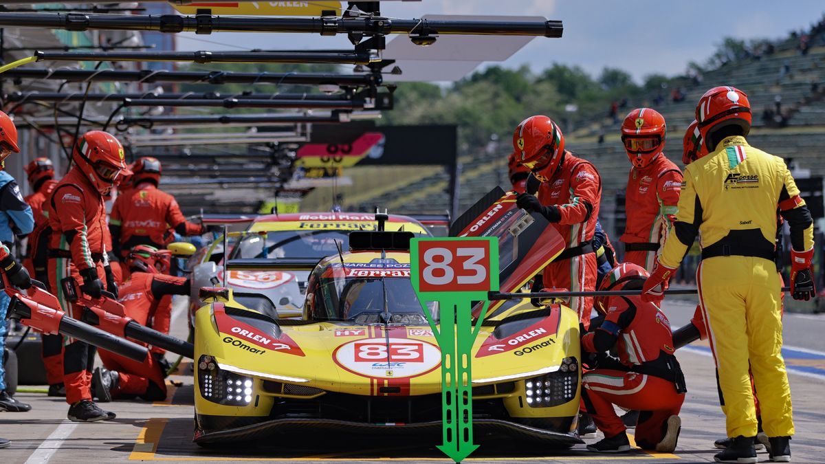 #83 Robert Kubica, Robert Shwartzman, and Yifei Ye of the team AF Corse, driving the Ferrari 499P Hypercar, are competing during the FIA World Endurance Championship WEC 6 Hours of Imola in Imola, Italy, on April 19, 2024. (Photo by Luca Barsali/NurPhoto via Getty Images)