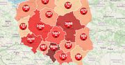 Koronawirus w Polsce. Mapa zakażeń pokazuje mniej nowych infekcji niż w poprzednich dniach