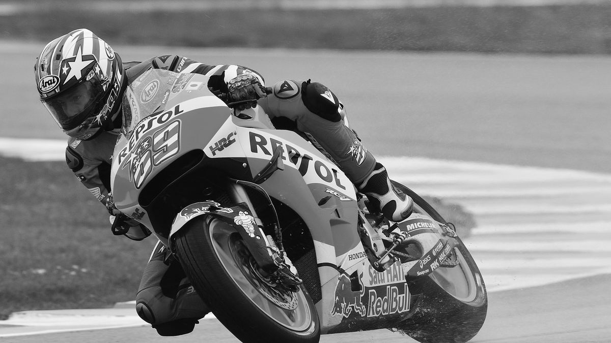 Nicky Hayden podczas ostatniego wyścigu MotoGP w karierze