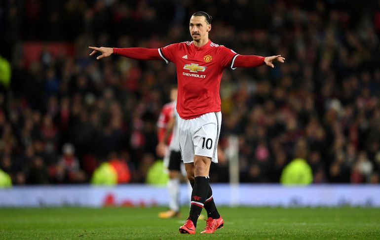 Zlatan Ibrahimović podczas występów w Manchesterze United