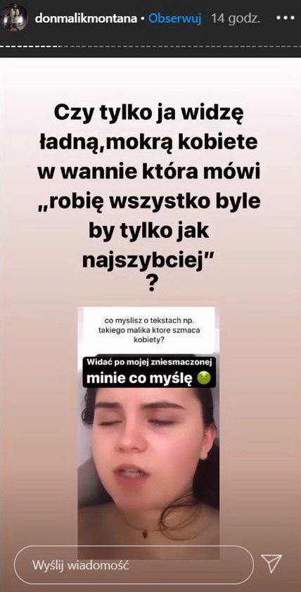 Malik Montana i Oliwia Trybus na Instagramie