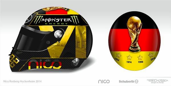 Nowy kask Nico Rosberga na GP Niemiec (fot. twitter @nico_rosberg)