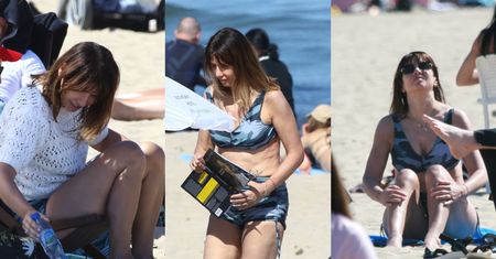 65-letnia Grażyna Wolszczak wygrzewa się na plaży w Sopocie, przy okazji odsłaniając tatuaż na brzuchu (ZDJĘCIA)