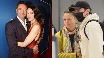 Zamaskowany Hugh Jackman i jego nowa partnerka "przyłapani" na lotnisku. Zaczęli załatwiać ŚLUBNE formalności? (ZDJĘCIA)