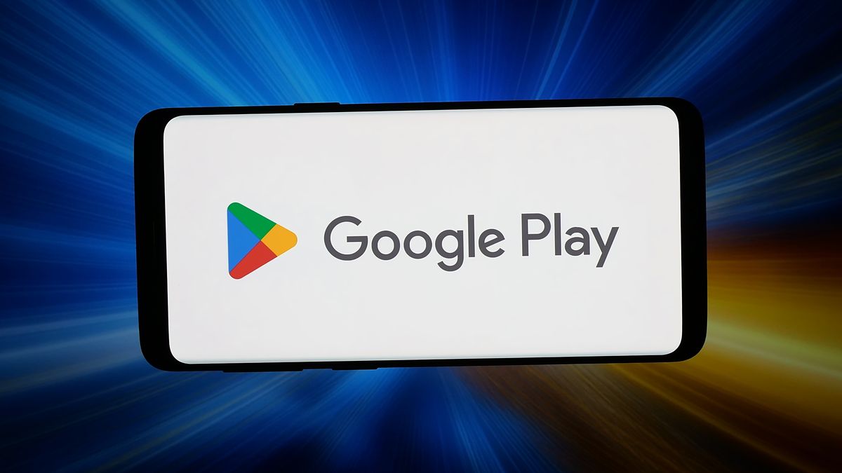 GERMANY - 2026/03/02: In this photo illustration, the logo of app platform Google Play (Play Store) is displayed on a smartphone in front of abstract background on computer screen. (Photo Illustration by Timon Schneider/SOPA Images/LightRocket via Getty Images)