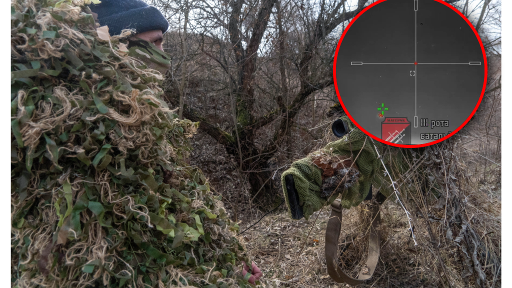 Ukraiński snajper pokazał, jak strzela do dronów