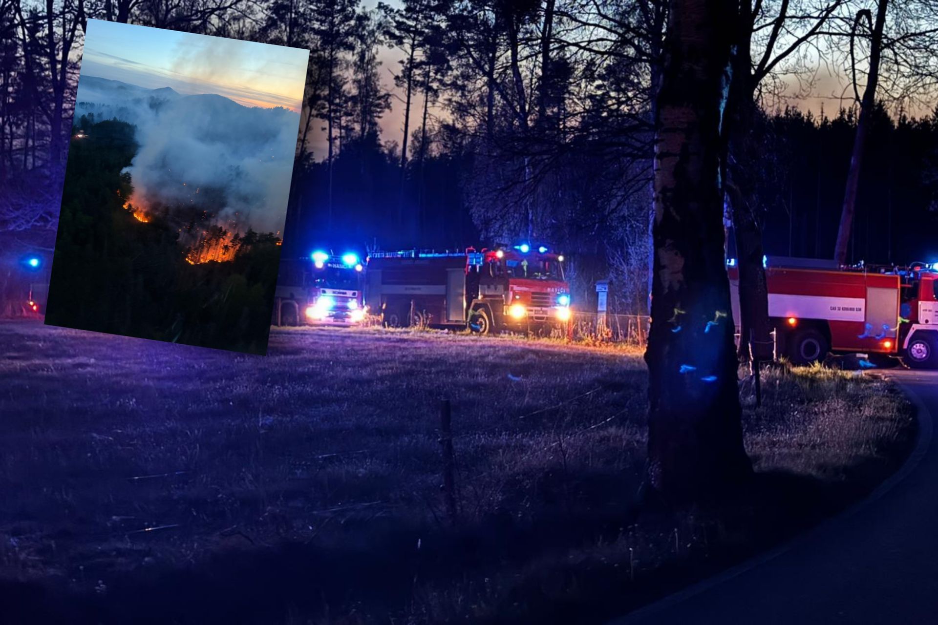 Pożar w Szwajcarii Czeskiej: 100 hektarów lasu w ogniu