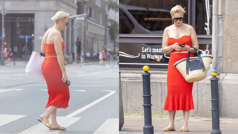 Paulina Smaszcz spaceruje po Warszawie