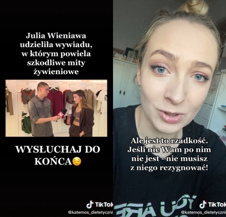 Dietetyczka krytykuje dietetyczne wywody Julii Wieniawu
