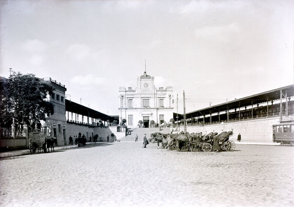 Dworzec Łódź Kaliska w latach 30. XX w.