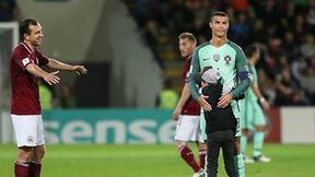 Przerwany mecz Łotwa - Portugalia. Młody kibic chciał zdjęcia z Ronaldo (galeria)