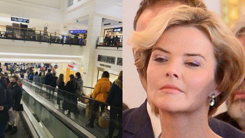 Monika Zamachowska krytykuje tłumy w galerii będąc w galerii