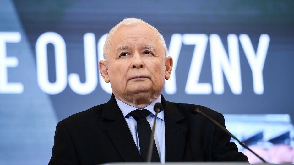 Konferencja Jaros?awa Kaczy?skiego i Mariusza B?aszczaka22.02.2022 Warszawa Konferencja Jaroslawa Kaczynskiego oraz ministra obrony narodowej Mariusza Blaszczaka   fot. Zbyszek Kaczmarek/REPORTER
n/z: Jaroslaw KaczynskiZbyszek Kaczmarek/REPORTER