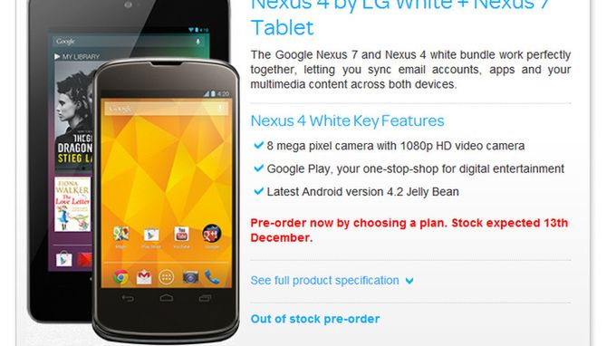 Biały Nexus 4 już wkrótce. Będzie sprzedawany razem z Nexusem 7? 1