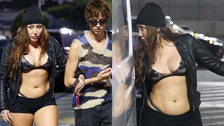 Odważnie ubrana Noah Cyrus w drodze na koncert