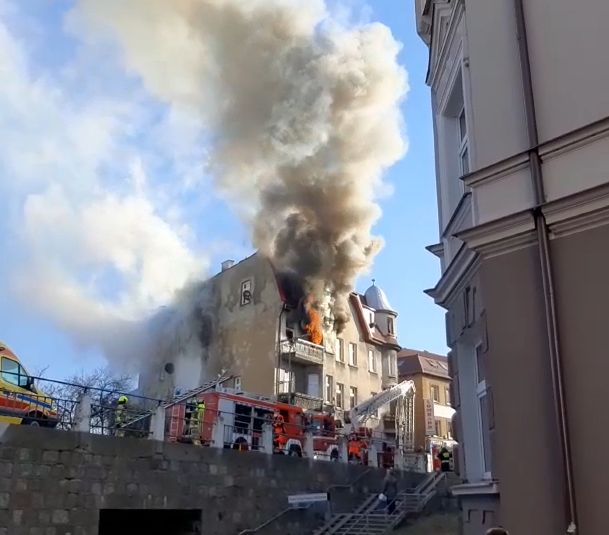 Tragedia w Starogardzie Gdańskim. Pożar kamienicy / Fot. Dominik/dziejesie.wp 