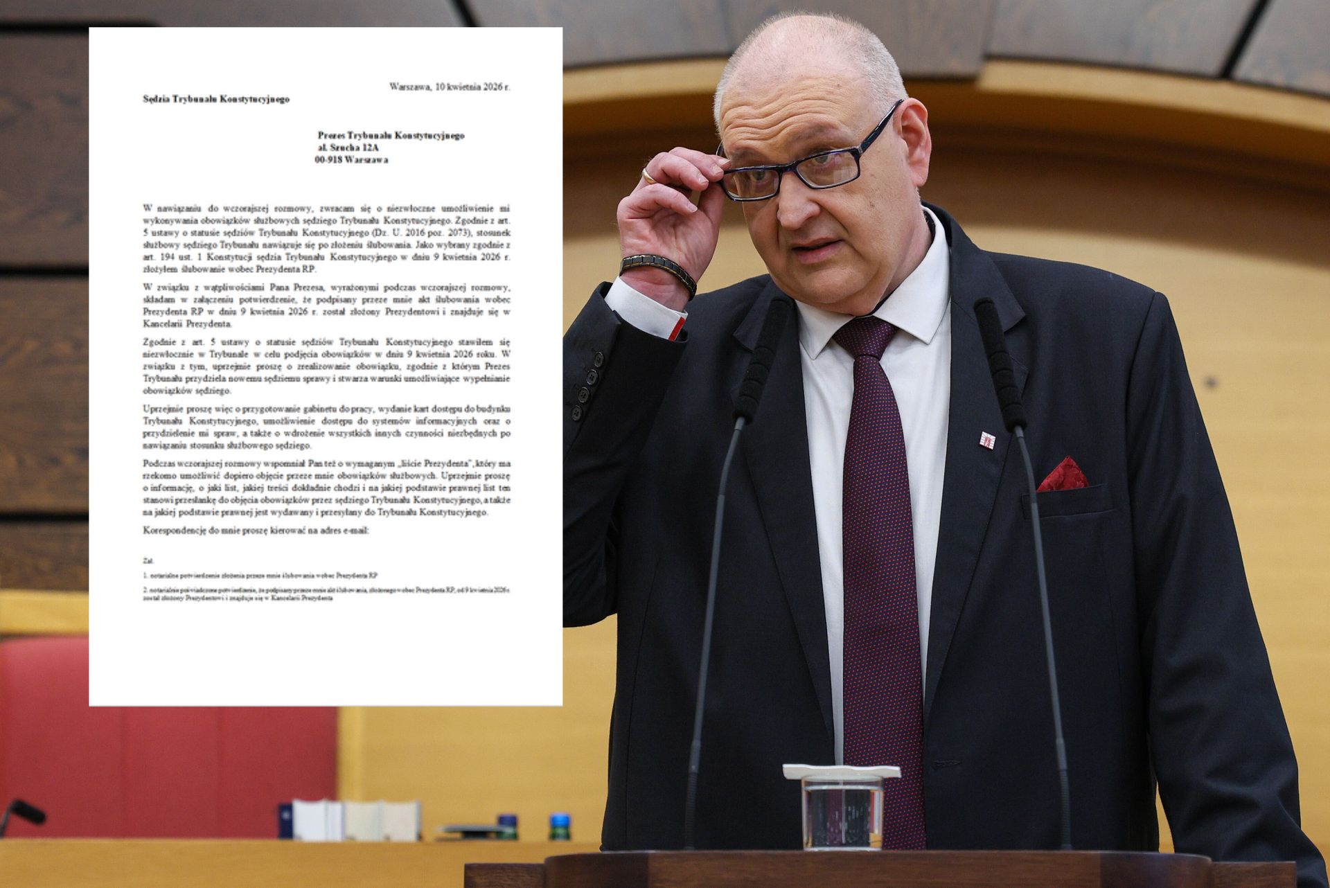 Chcą pracować. Ujawniamy pismo sędziów TK do Święczkowskiego