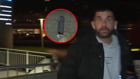 Sceny przed hotelem, w którym spali piłkarze FC Barcelony. W nocy usłyszeli hałas