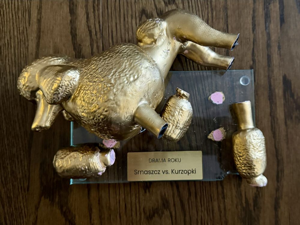 Statuetka, którą rzuciła Paulina Smaszcz