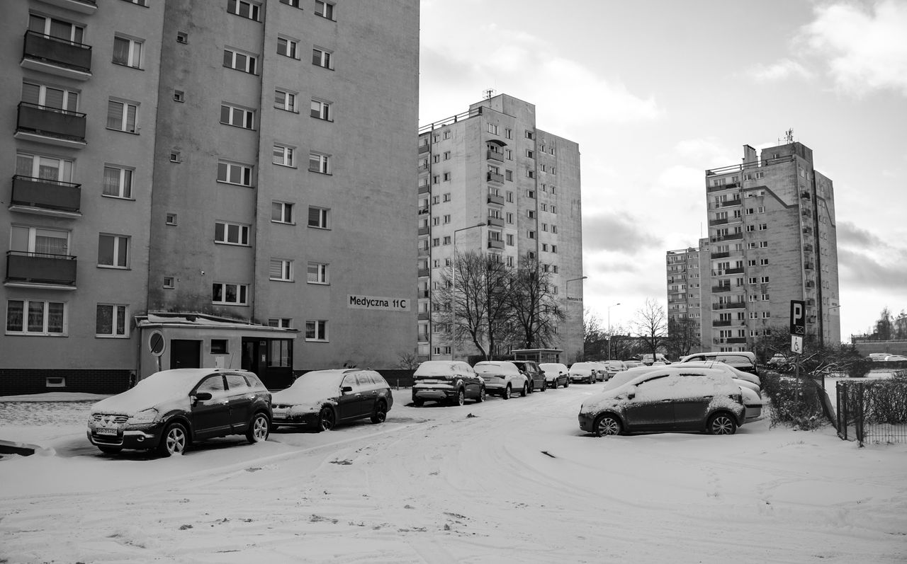 Piła, zima, śnieg