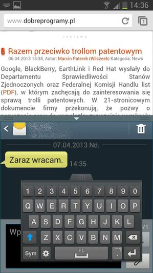 Chrome + Wiadomości