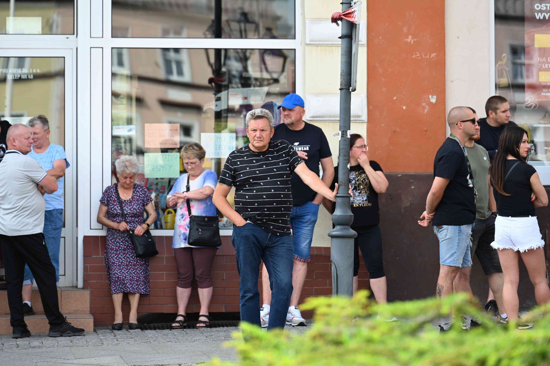 13 lipca 2025 r. mieszkańcy Nowego i okolic protestowali przeciwko polityce migracyjnej Polski