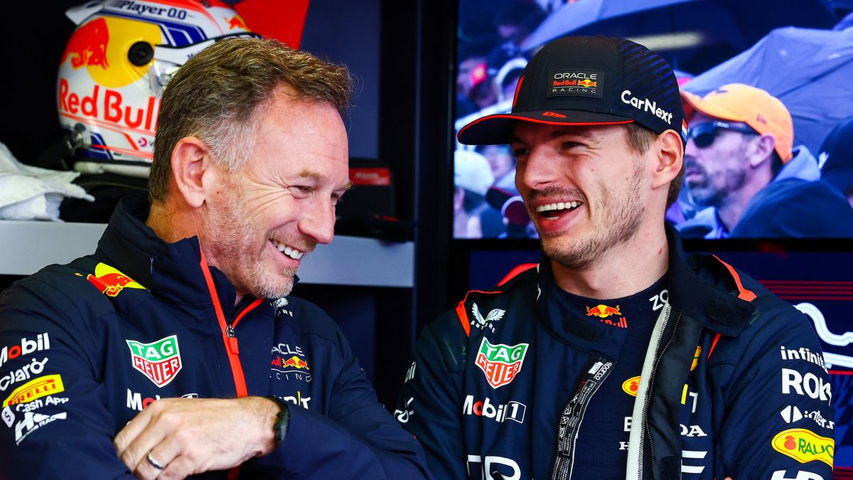 Christian Horner (po lewej) i Max Verstappen