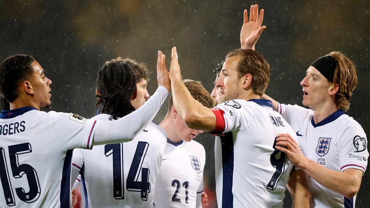 PAP/EPA / TOMS KALNINS / Na zdjęciu: piłkarze reprezentacji Anglii