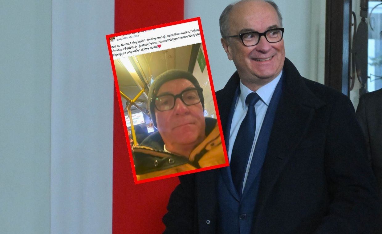 "Czas do domu. Fajny dzień". Czarzasty dziękuje z autobusu Kép