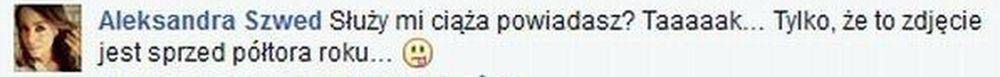 Wpis Oli Szwed Fot. screen z Facebook