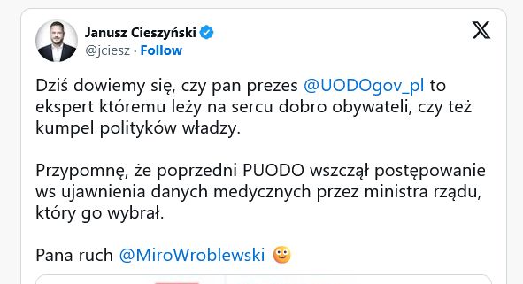 Wpis Janusza Cieszyńskiego