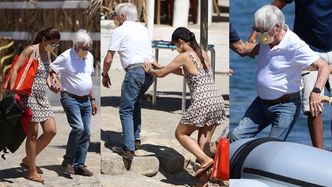 Uczynna żona 90-letniego Berniego Ecclestone POPYCHA GO, pomagając mu iść (ZDJĘCIA)
