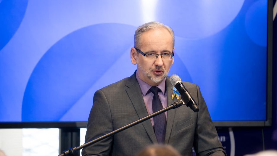 Adam Niedzielski (Minister of Health, Poland) during the European Economic Congress in Katowice, Poland on April 25, 2022 (Photo by Mateusz Wlodarczyk/NurPhoto via Getty Images)