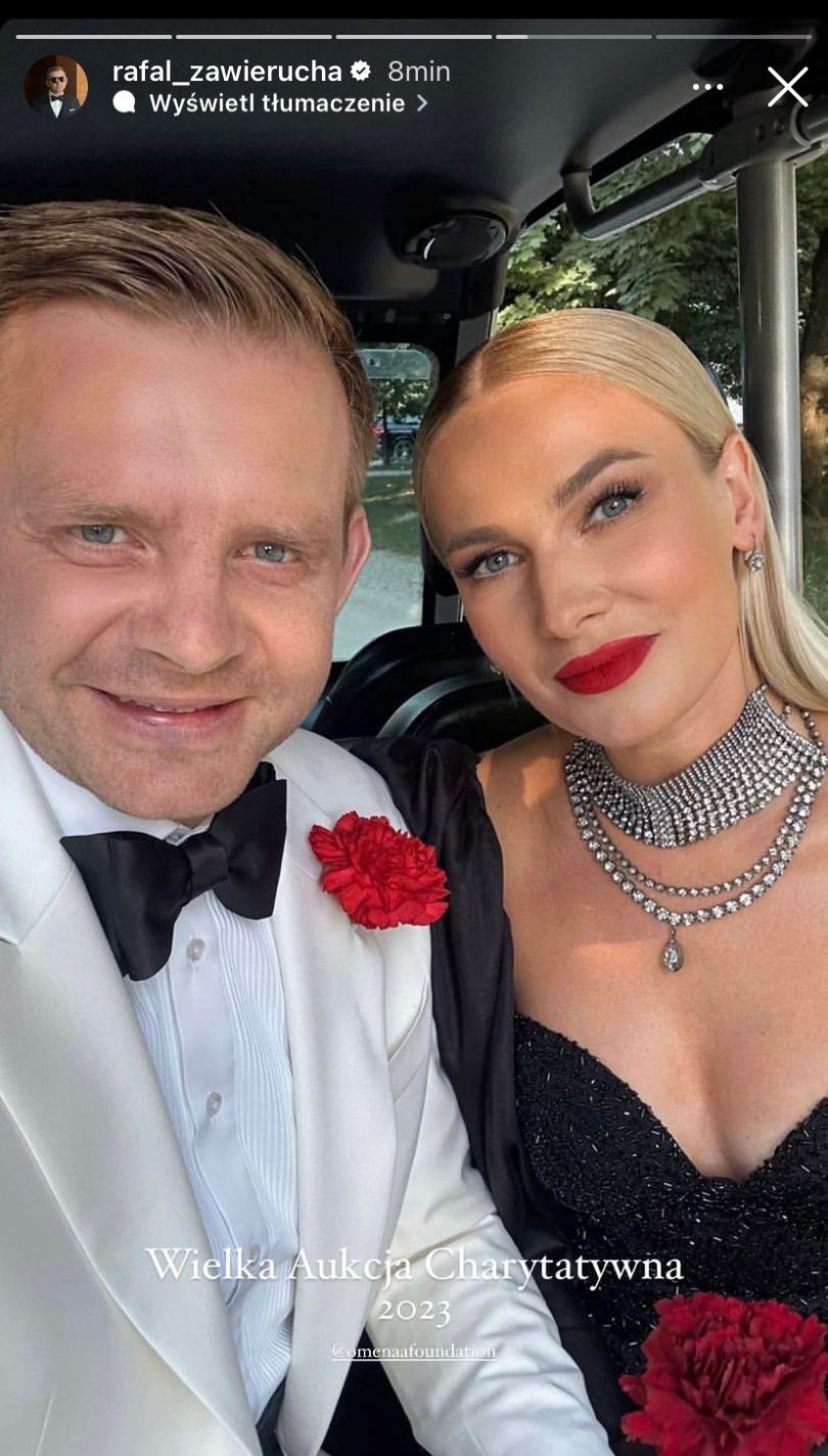 Rafał Zawierucha na balu Omeny Mensah. Zabrał ze sobą żonę