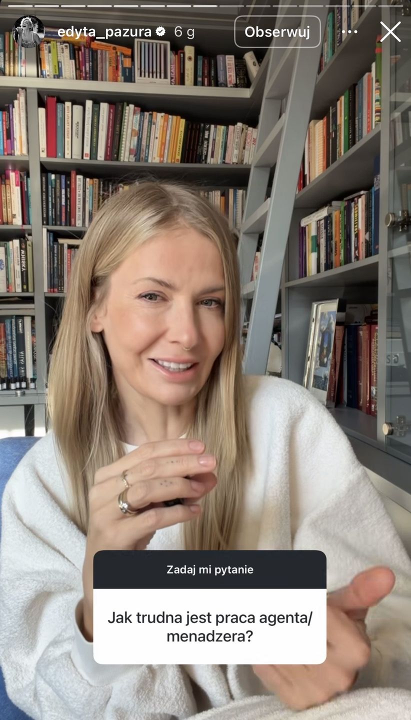 Edyta Pazura o byciu agentką męża