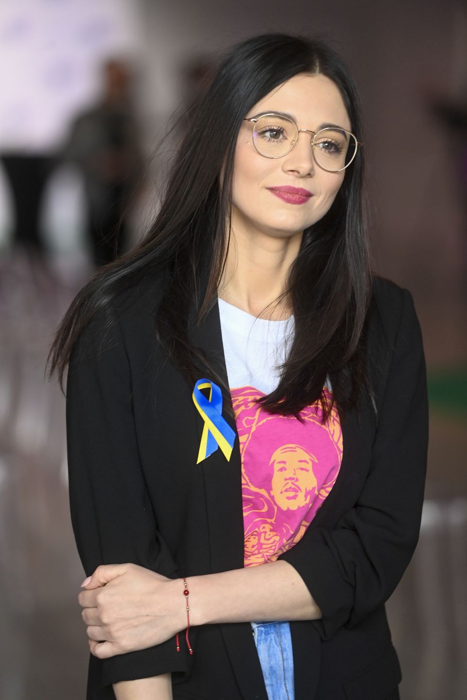 Adriana Kalska pozuje na prezentacji wiosennej ramówki TVN7