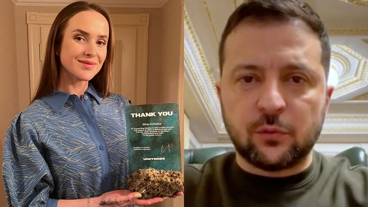 Elina Switolina i Wołodymyr Zełenski