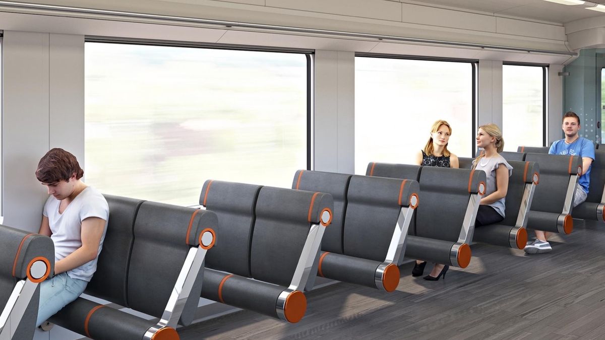 Siedzenia Pendulum Seat w położeniu rozłożonym