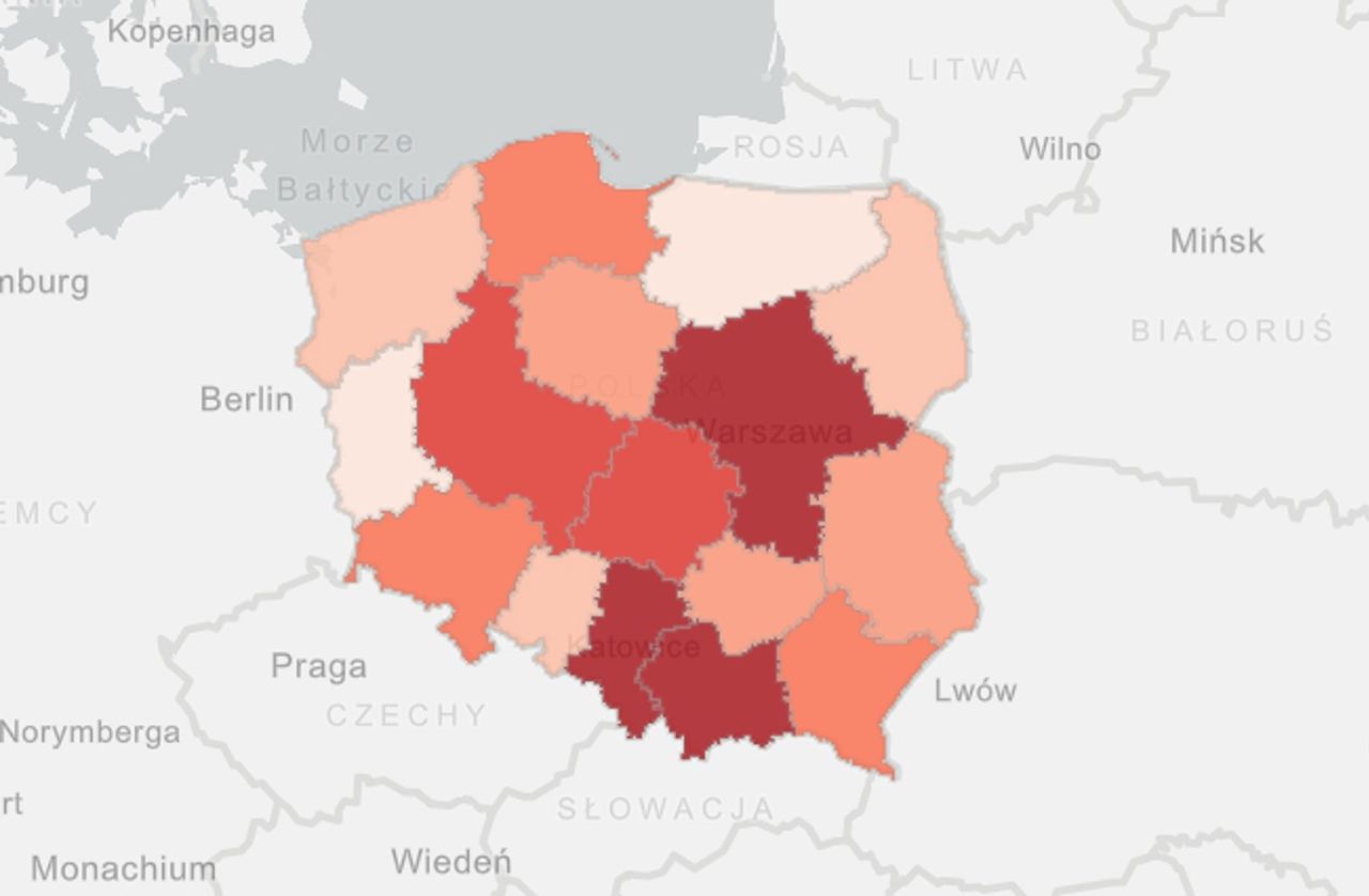 Koronawirus w Polsce. Ponad 7700 zakażeń w ciągu doby [Mapa zakażeń]