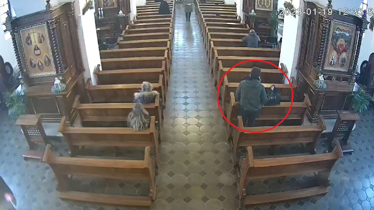 Złodziejkę zarejestrował monitoring