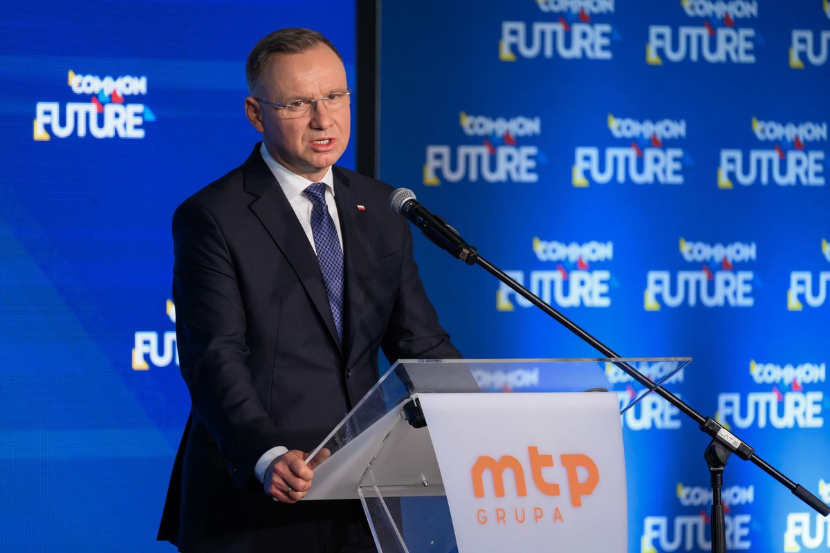 Andrzej Duda wziął w piątek udział w Kongresie Odbudowy Ukrainy Common Future w Poznaniu