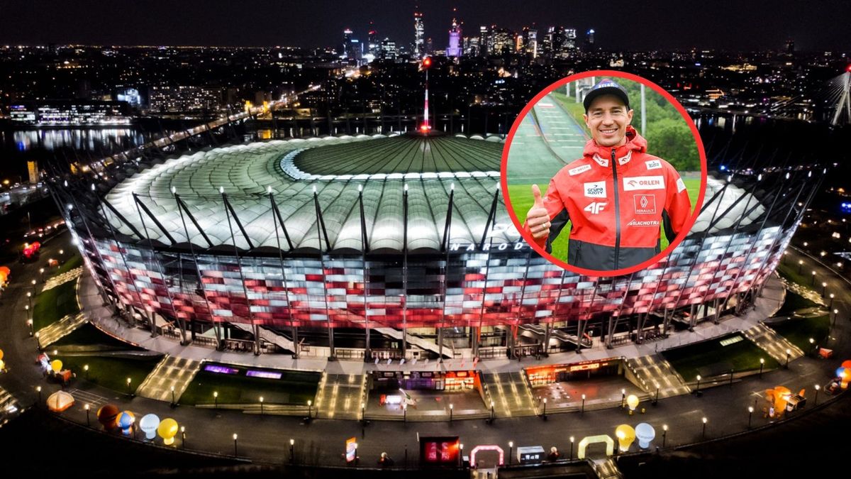 Instagram / Paweł Skraba/ Tomasz Fijałkowski / Na zdjęciu: Stadion PGE Narodowy i Kamil Stoch (w kółku)