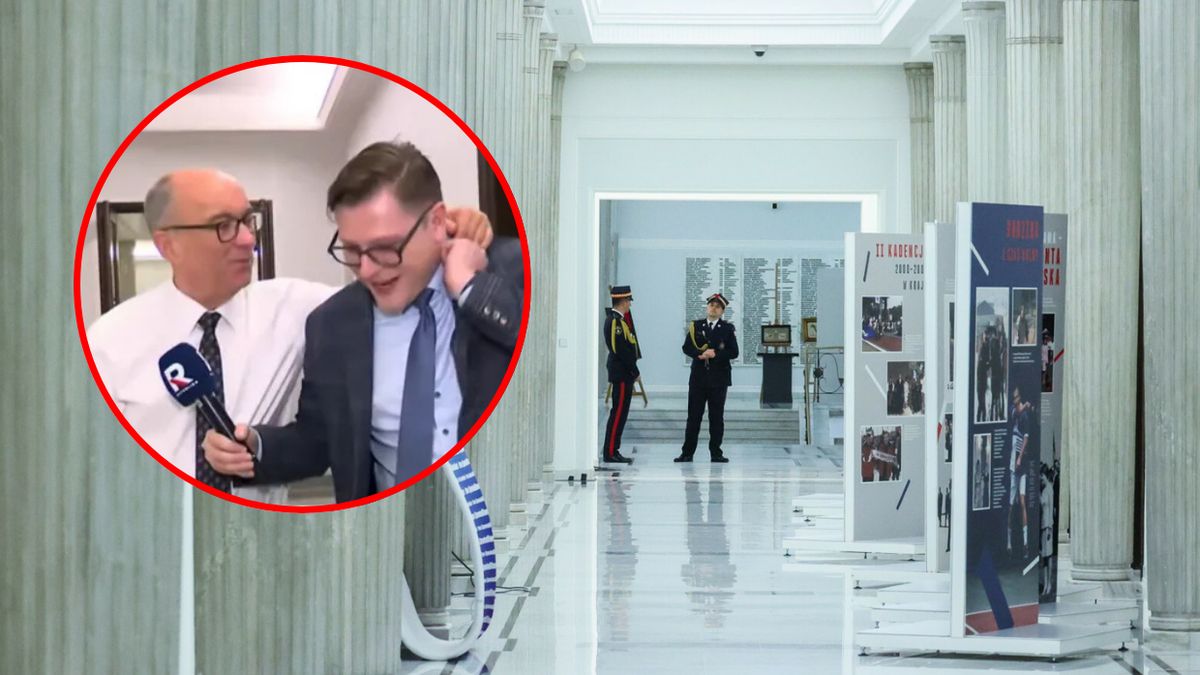 Włodzimierz Czarzasty objął reportera Republiki