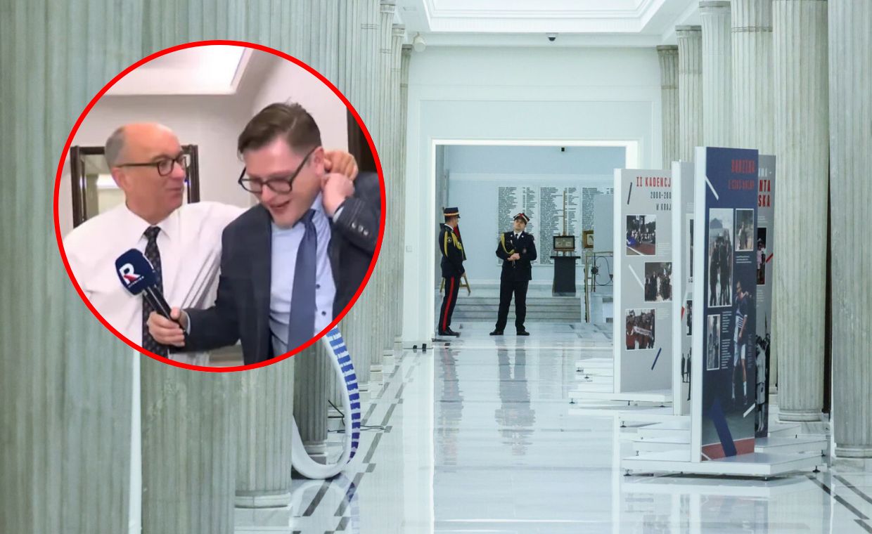 Czarzasty objął reportera w Sejmie. "Niech się pan nie denerwuje"