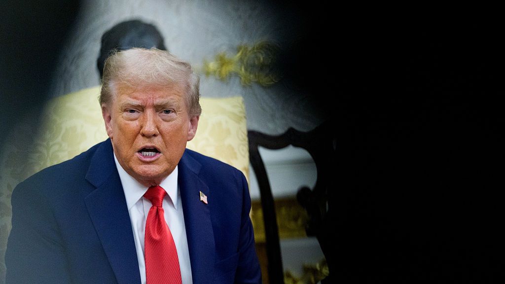 President Trump Meets Polish President Nawrocki At White House
US President Donald Trump during a meeting with Karol Nawrocki, Poland's president, not pictured, in the Oval Office of the White House in Washington, DC, US, on Wednesday, Sept. 3, 2025. The escalating tension between Nawrocki and Prime Minister Donald Tusk is causing legislative chaos, which may spook investors and hurt Poland's growing clout on the international stage. Photographer:Aaron Schwartz/CNP/Bloomberg via Getty Images
Bloomberg
emea, north american, european, polish, foreign relations, us, united states of america, euro members, the white house, americas, government news, international relations, e.u., eu, 2025uspolitics, u.s.a., american, u.s. government