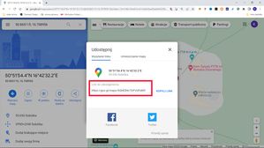 Google Maps: link z lokalizacją do udostępnienia