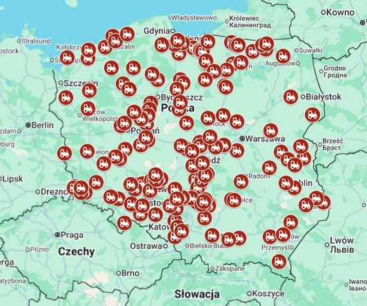 Gdzie protestują rolnicy