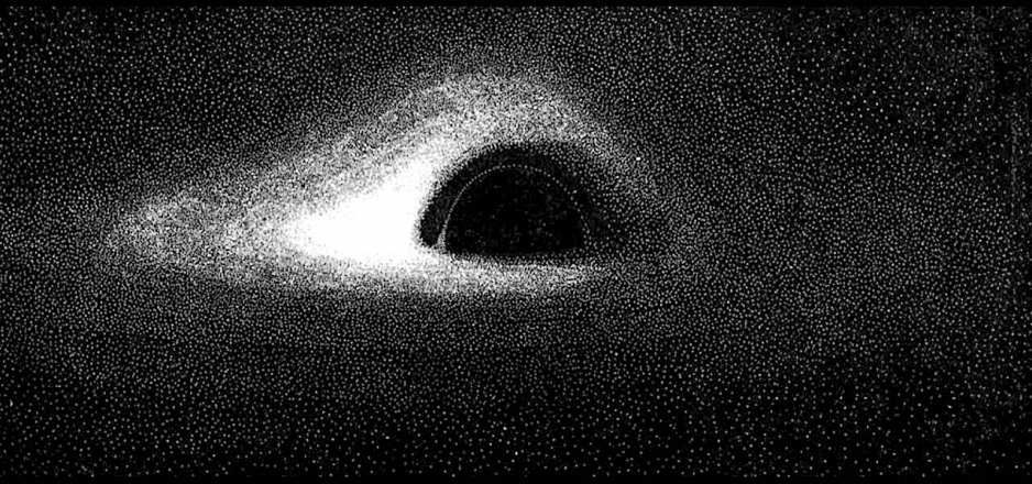 Obraz przedstawiający czarną dziurę